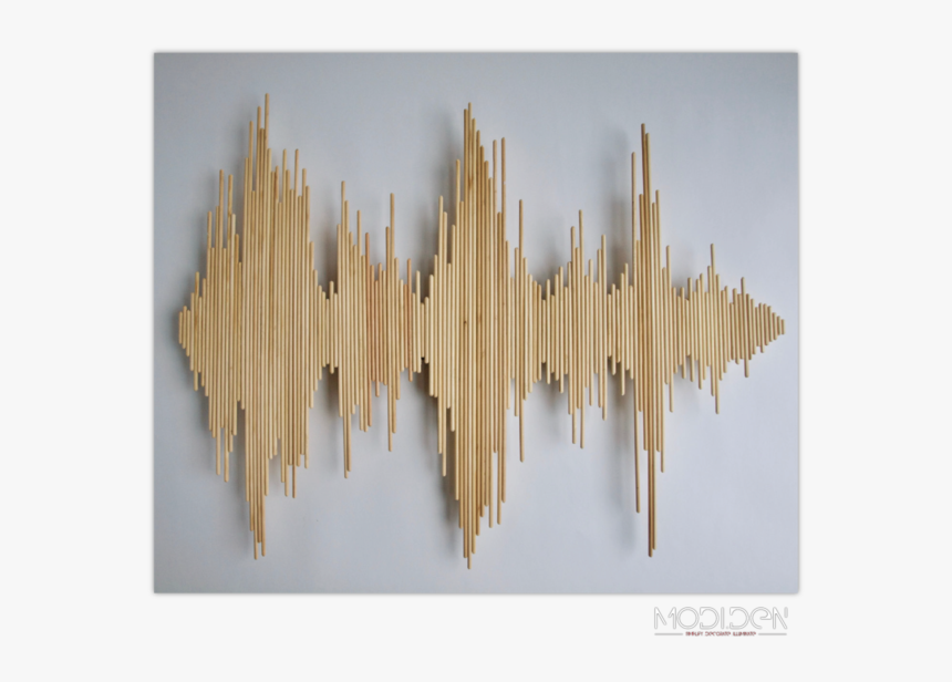 Diy Wooden Stick Wall Decoration - Wooden Soundwave, HD Png Download, Free Download