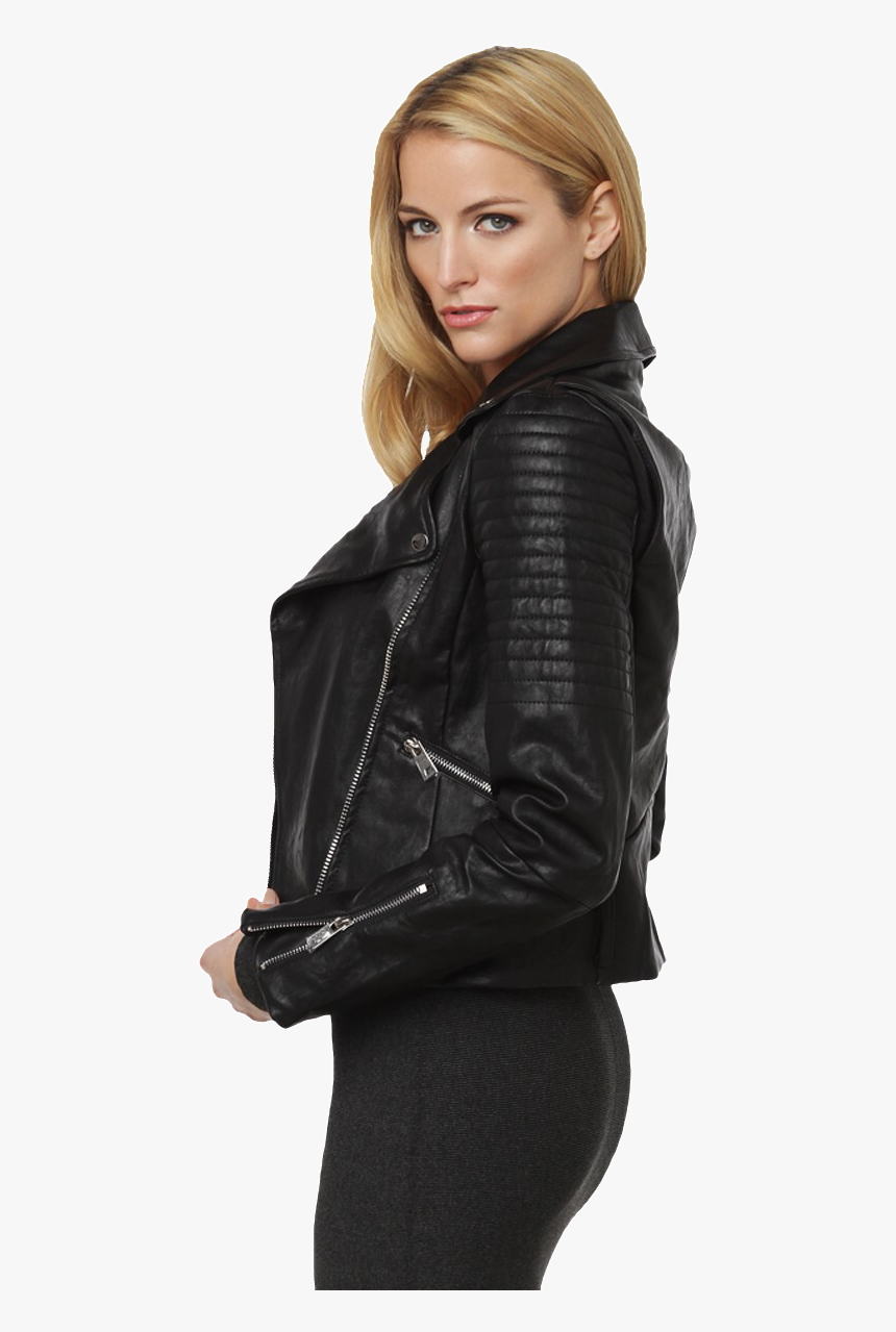 Bad Girl Girl Leather Jacket , Png Download - Girl In Leather Jacket Png, Transparent Png, Free Download