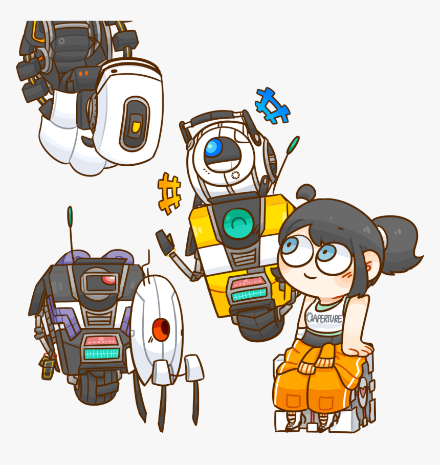 Claptrap And Glados, HD Png Download, Free Download