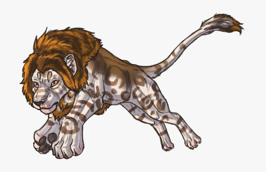 Tiger Transparent Lion Clip Art - Caricatura De Houston Leones, HD Png  Download - kindpng