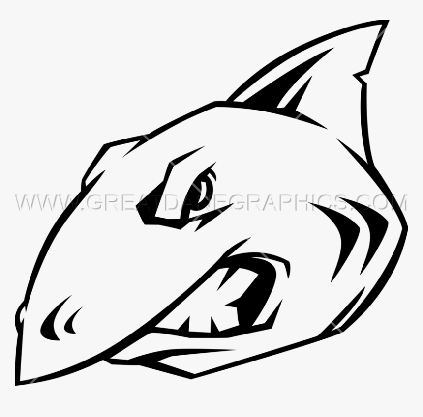 Dva Drawing Shark Head - Shark Head Clip Art, HD Png Download, Free Download