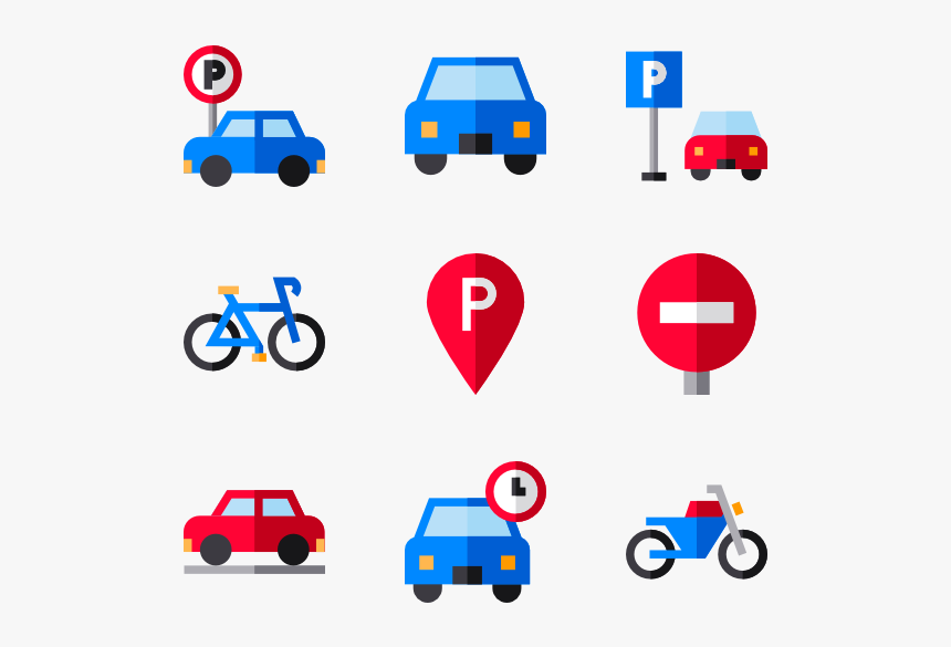 Icons Free Vector Parking - Transparent Car Parking Icon Png, Png Download, Free Download