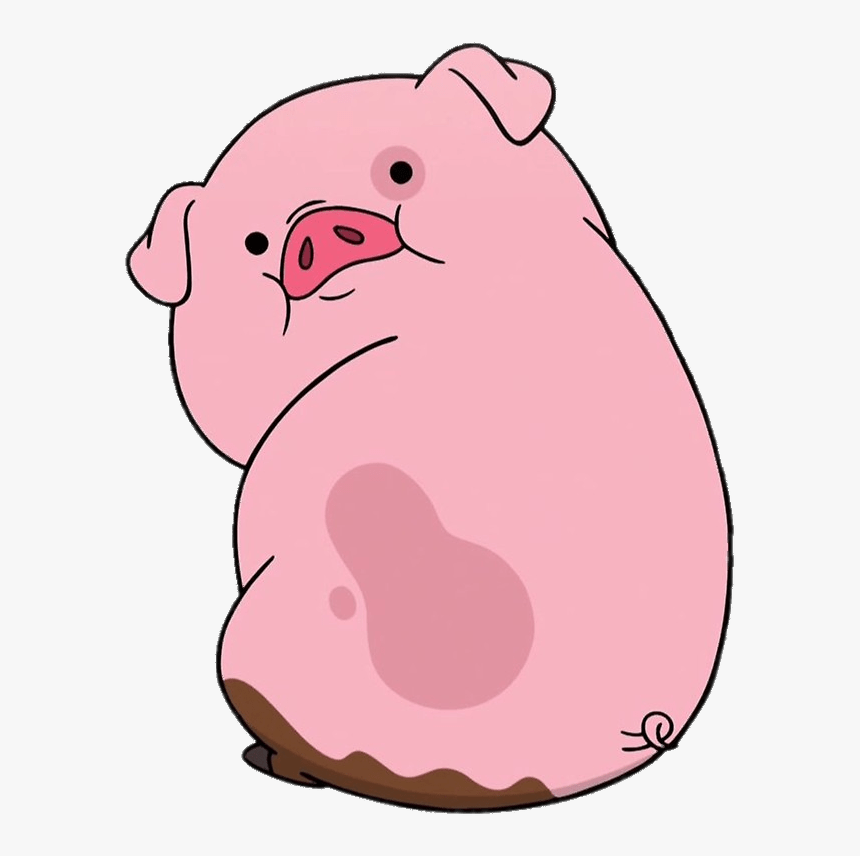 Gravity Falls Waddles Looking Back - Pig From Gravity Falls, HD Png Download, Free Download