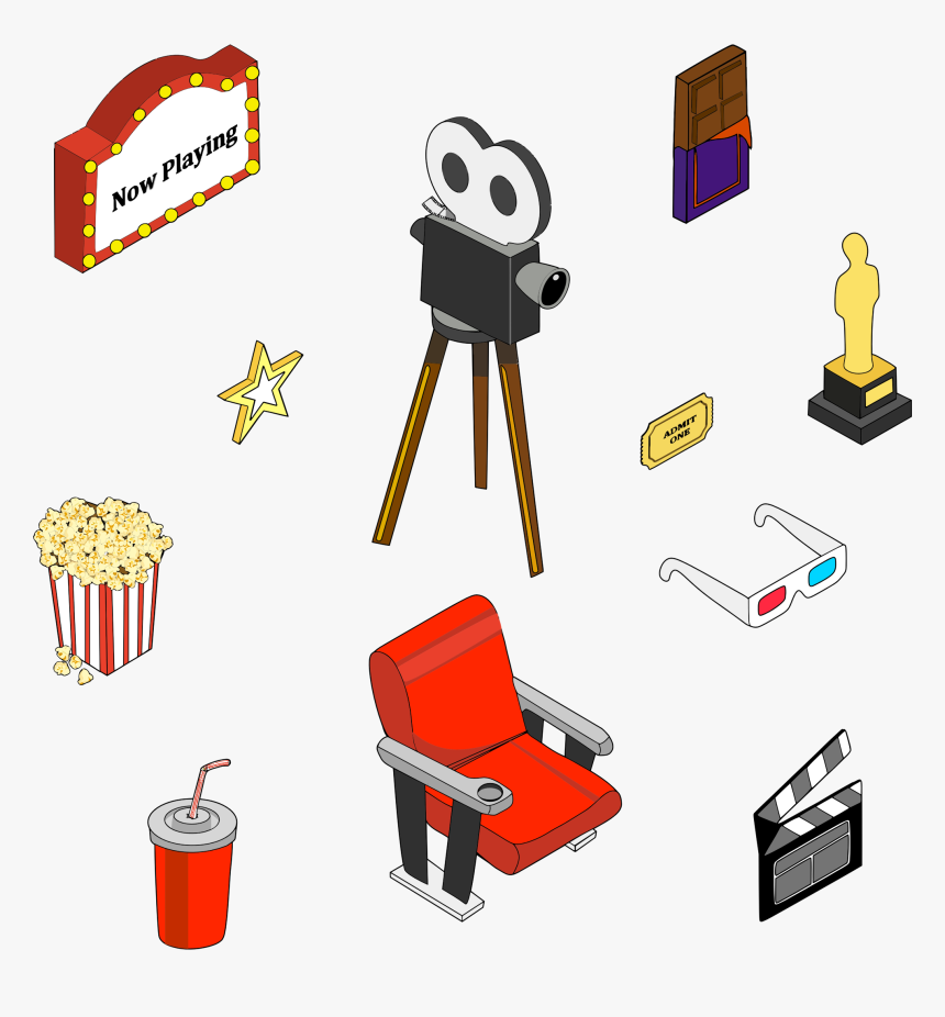 Cinema Paraphernalia Clip Arts - Palomitas Cine Clipart, HD Png Download, Free Download