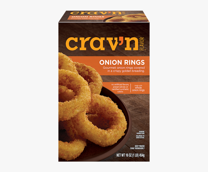 Crav’n Flavor Onion Rings Appetizer Packaging - Frozen Artificial Onion Rings, HD Png Download, Free Download