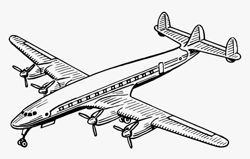 Aeroplane Black And White, HD Png Download, Free Download