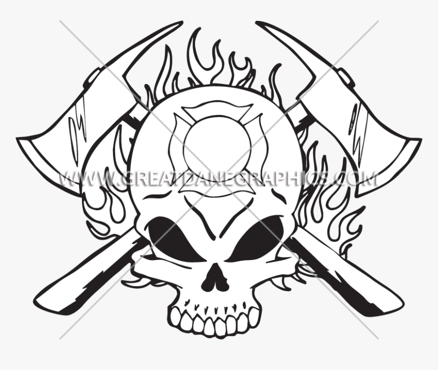 Fighter Skull Production Ready Artwork For T - Fire Skull Color, HD Png Download, Free Download