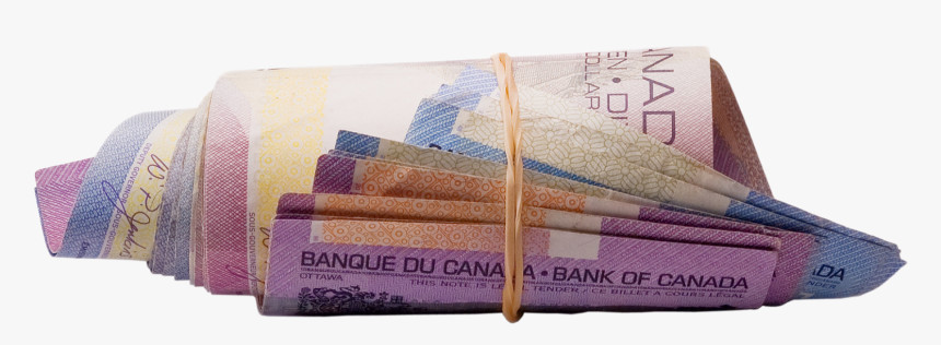 A Roll Of Canadian Currency In Different Denominations, - Tithes And Offering Firstfruit, HD Png Download, Free Download