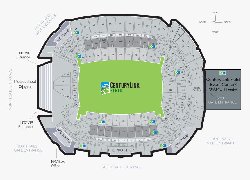 Cash To Card Map - Centurylink Field, HD Png Download, Free Download