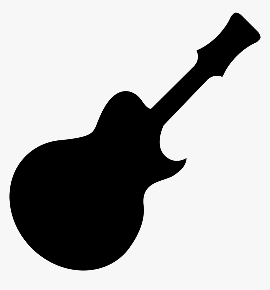 Guitar Black Shape - Guitar Shape Png, Transparent Png, Free Download