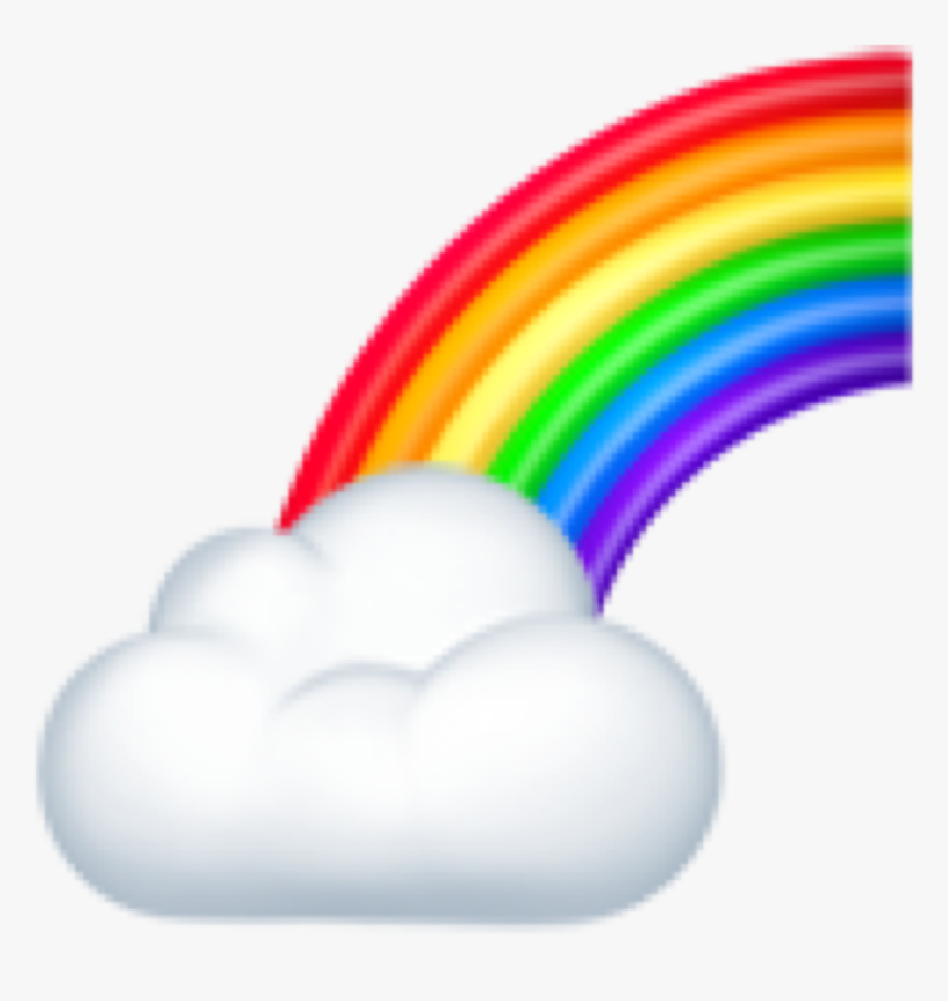 Rainbow W/ Cloud Png🌙 - Graphic Design, Transparent Png, Free Download