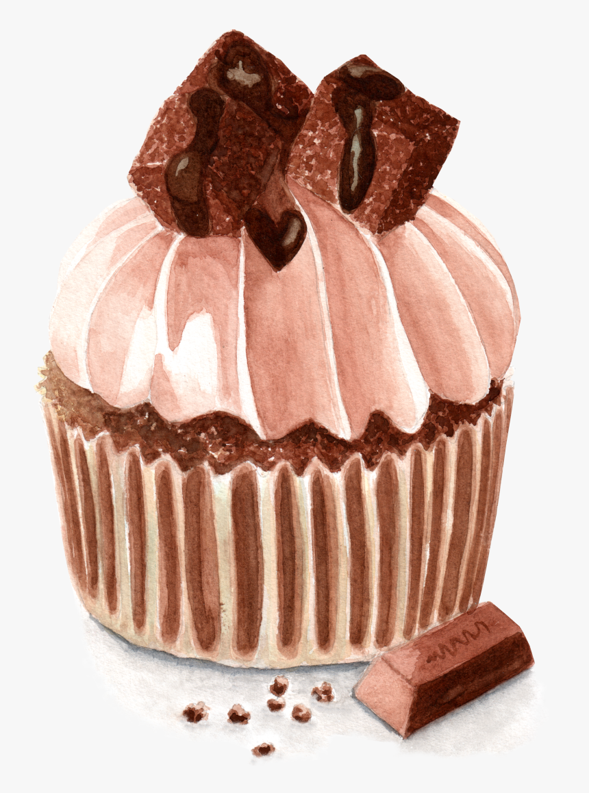 Chocolate Cupcake Illustration, HD Png Download, Free Download