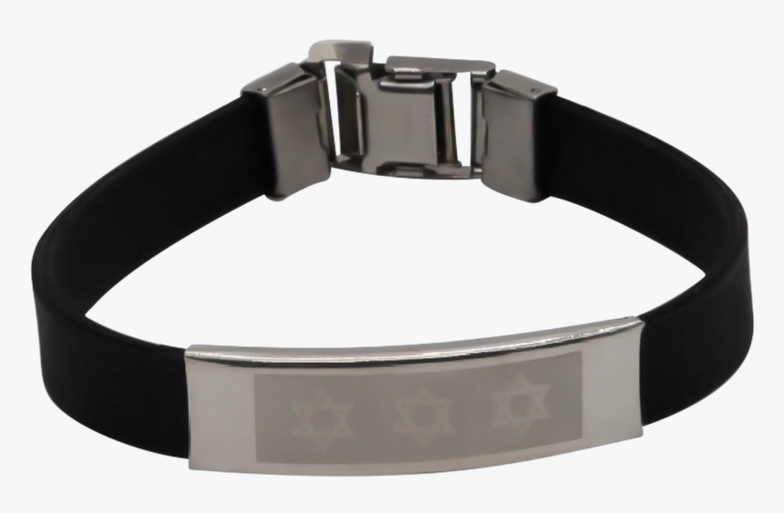 Black Star Of David Stainless Steel Rubber Accessory, HD Png Download, Free Download