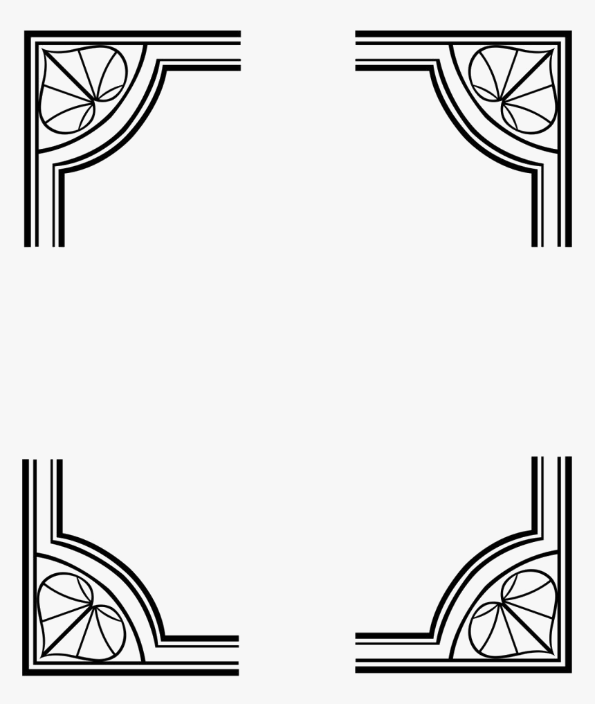 Black Border Art Png File, Transparent Png, Free Download