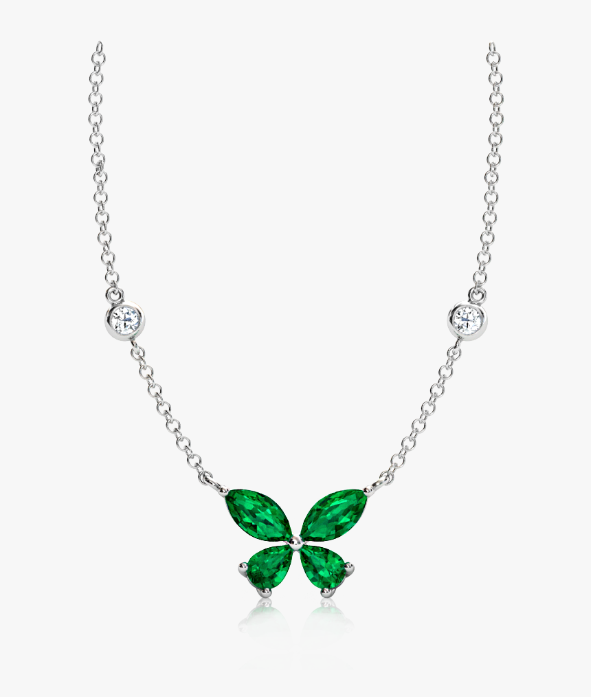 Emerald Butterfly Necklace, HD Png Download, Free Download