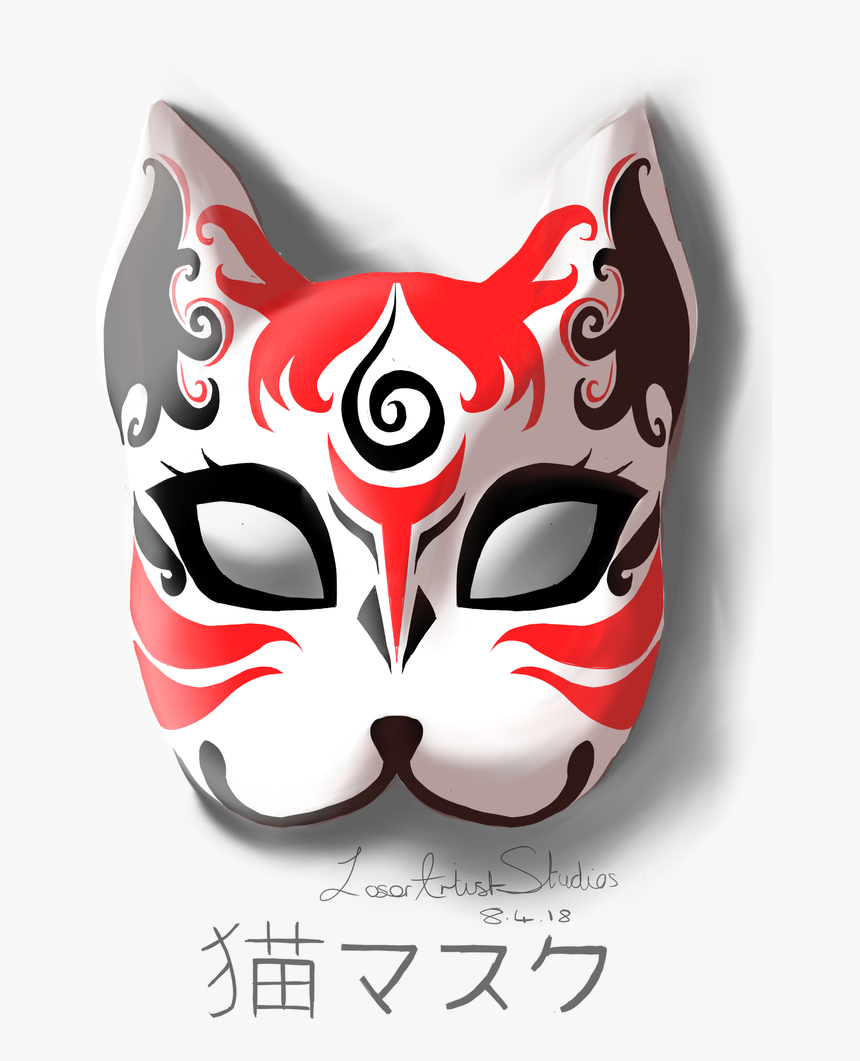 Transparent Kitsune Mask Png Png Download Kindpng - blue kitsune mask roblox