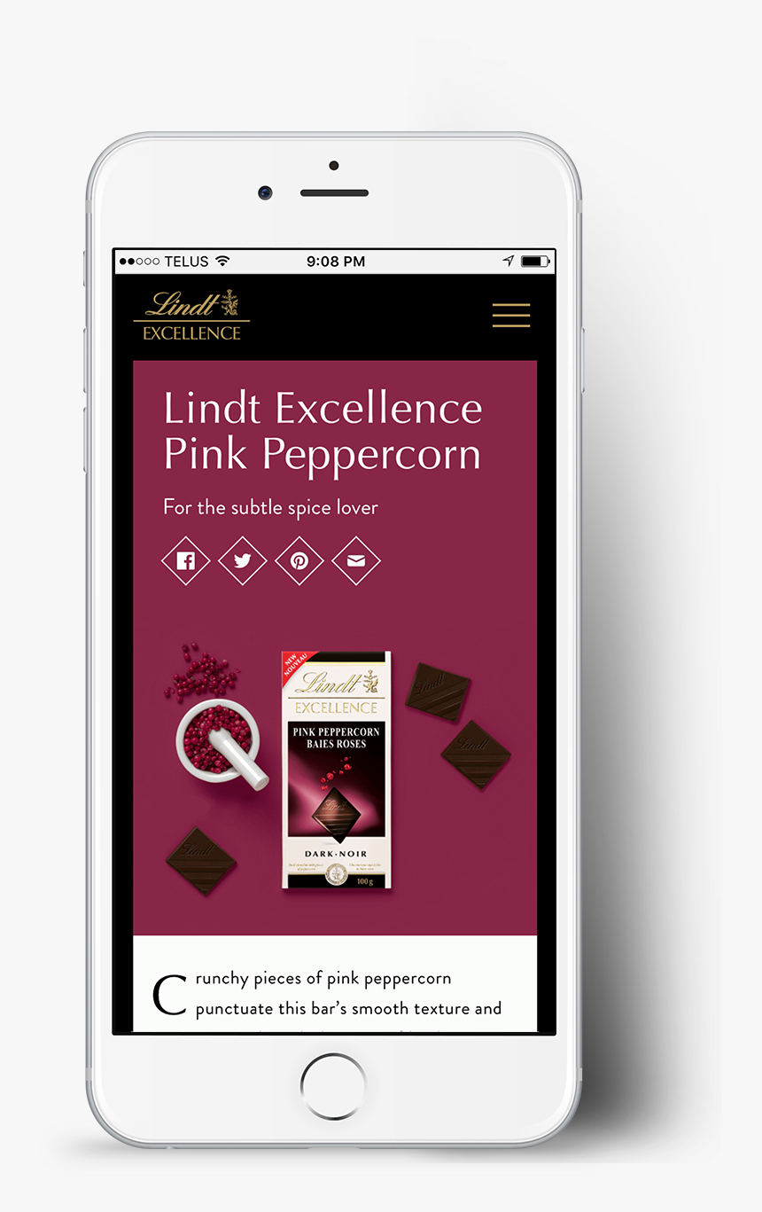 Lindt Mockup Mobile, HD Png Download, Free Download