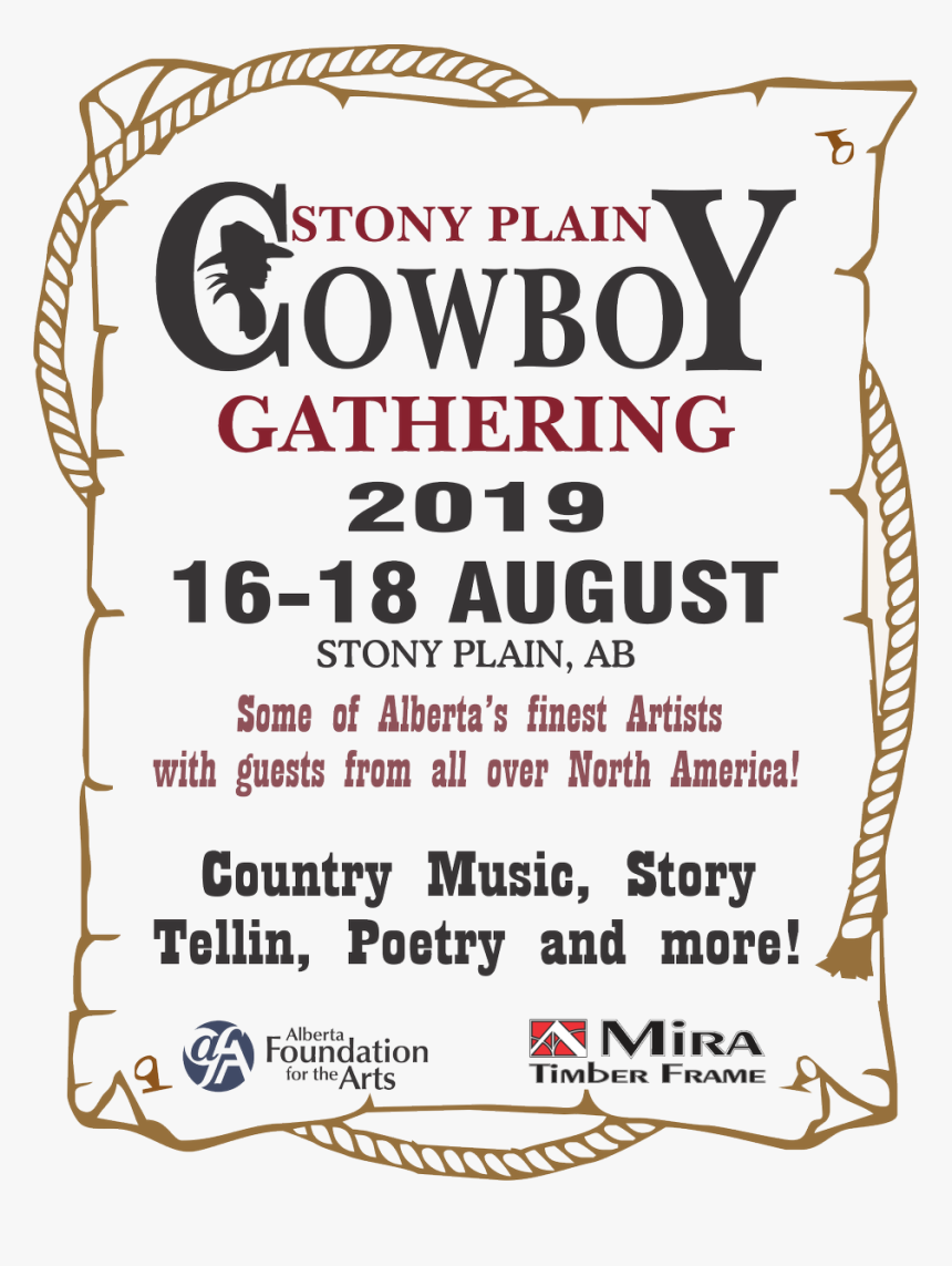 Transparent Cowboy Frame Png - 2019 Stony Plain Cowboy Gathering, Png Download, Free Download