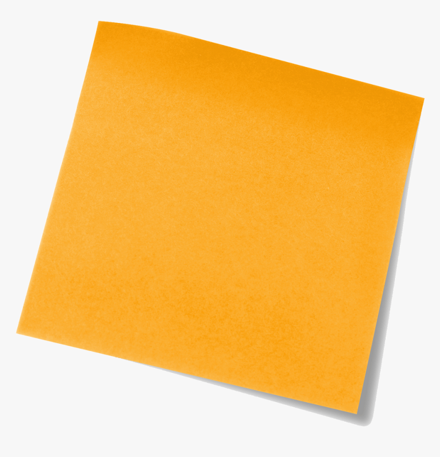 Orange Post It Note , Png Download - Orange Sticky Note Png, Transparent Png, Free Download