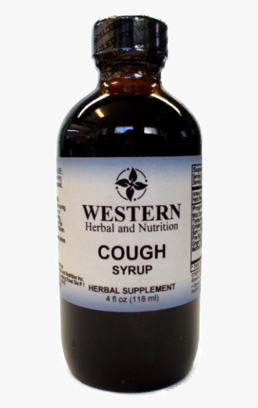 Cough Syrup By Western Herbal And Nutrition - Glass Bottle, HD Png Download, Free Download