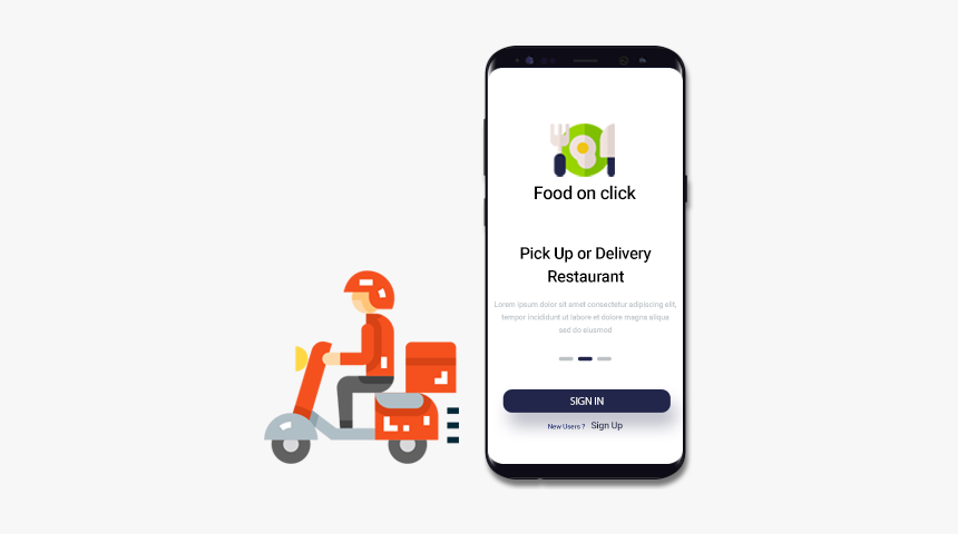Food Delivery Boy App, HD Png Download, Free Download