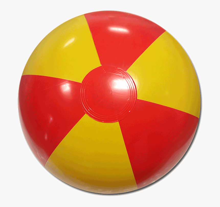 Red And Yellow Beach Ball , Png Download - Circle, Transparent Png, Free Download