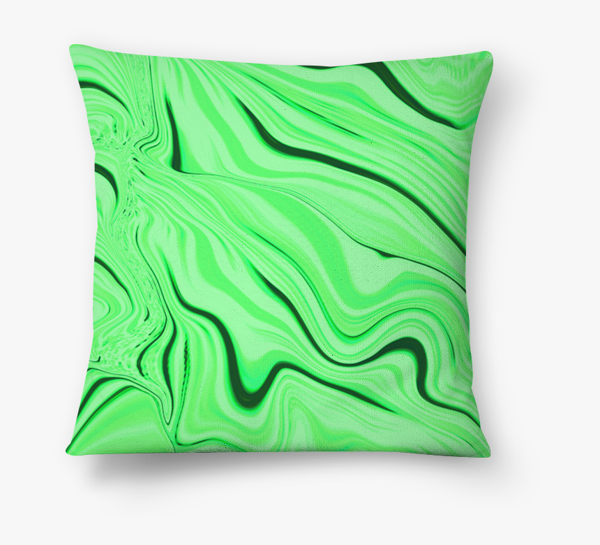 Almofada Tons De Verde Em Curvas E Amassado Ou Dobras - Cushion, HD Png Download, Free Download