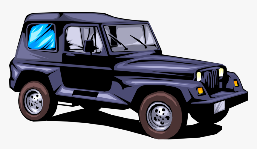 Vector Illustration Of Jeep Sports Utility Off-road - Sport Utility Vehicle, HD Png Download, Free Download