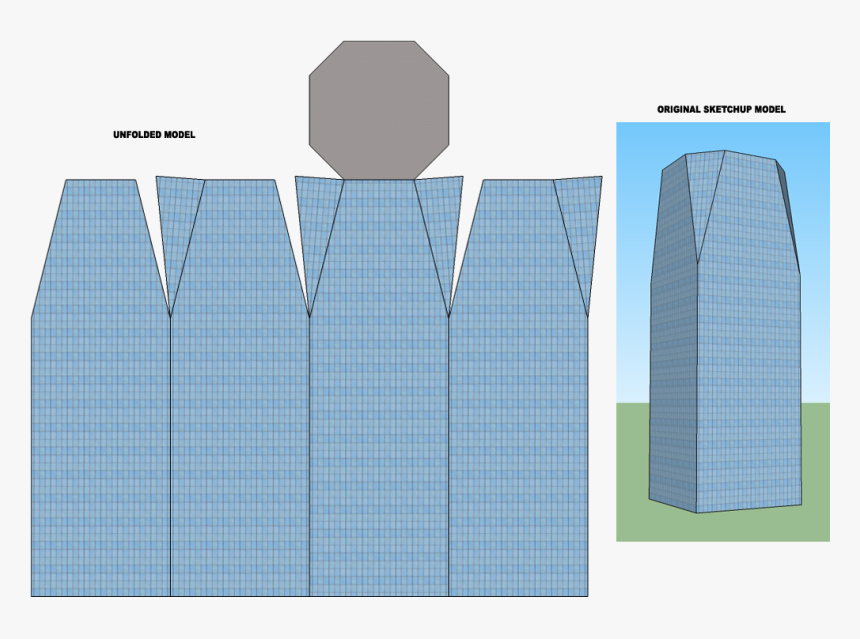 Skyscrapers Paper Model Template