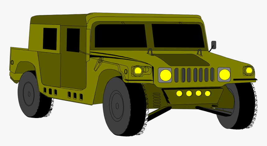 Jeep, Hammer, Car, Army, Military Green, Camouflage - รูป รถ ทหาร การ์ตูน, HD Png Download, Free Download