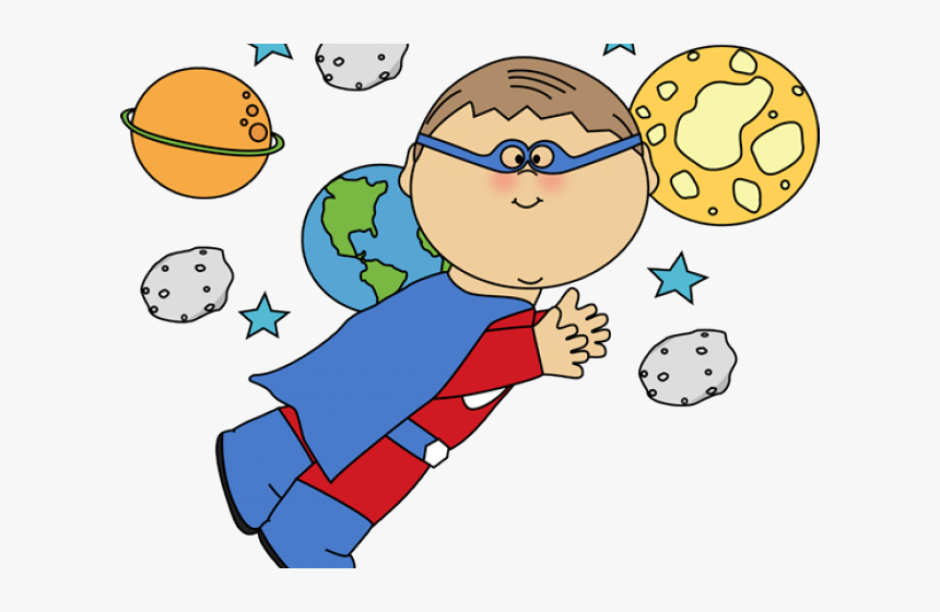 Transparent Space Clipart Planets - Super Hero Kids Clipart, HD Png Download, Free Download