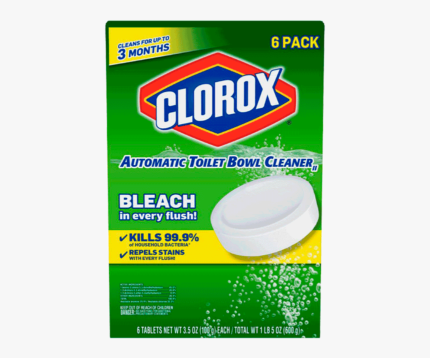 Clorox Automatic Toilet Bowl Cleaner Tablets With Bleach, HD Png Download, Free Download