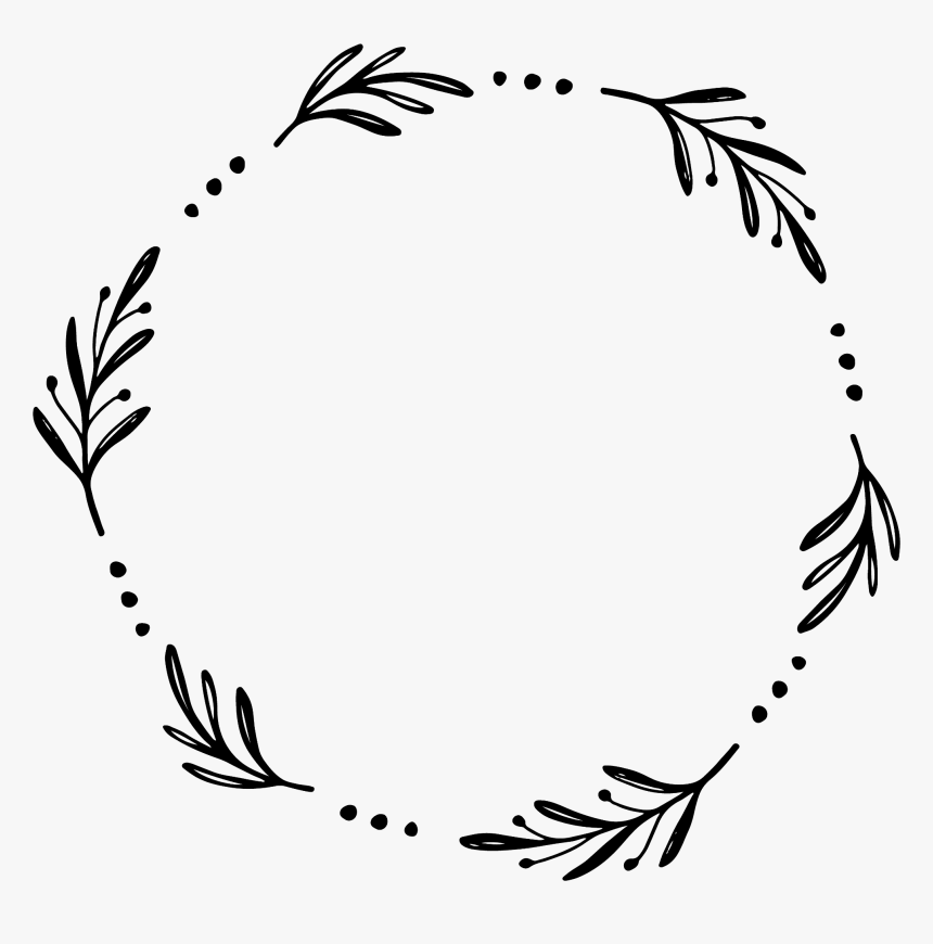 Download Laurel Wreath Handdrawn Round Circle Monogram Hd Png Download Kindpng