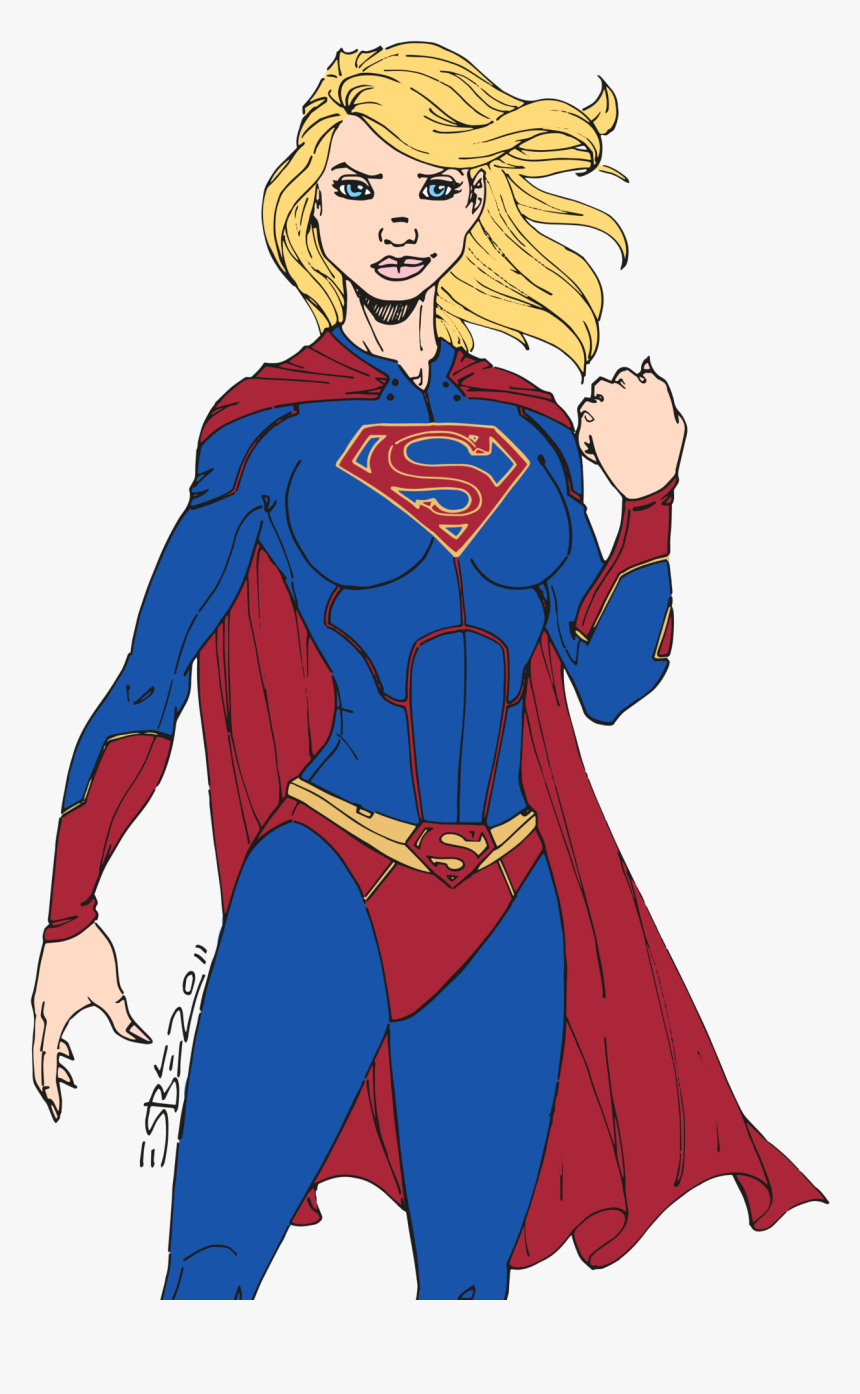 Collection Of Free Supergirl Drawing Simple Download, HD Png Download, Free Download