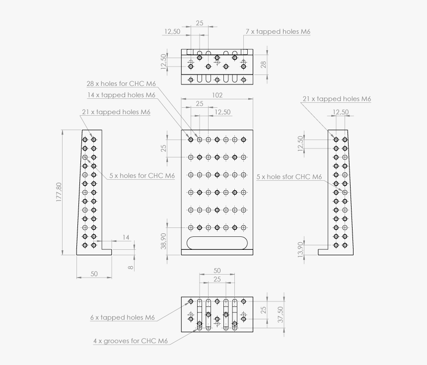 Customer Drawing Large Angle Bracket, HD Png Download, Free Download