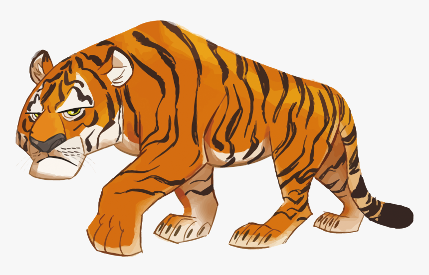 Tiger, Cartoon, Drawing, Wildlife, Big Cats Png Image, Transparent Png, Free Download