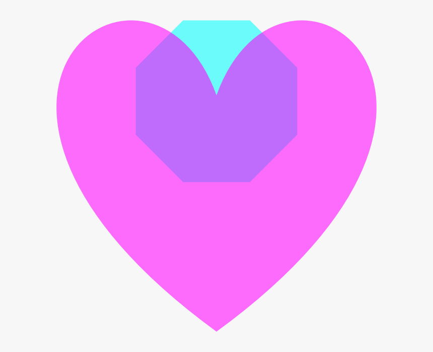 Transparent Magenta Loveheart Octagon, HD Png Download, Free Download