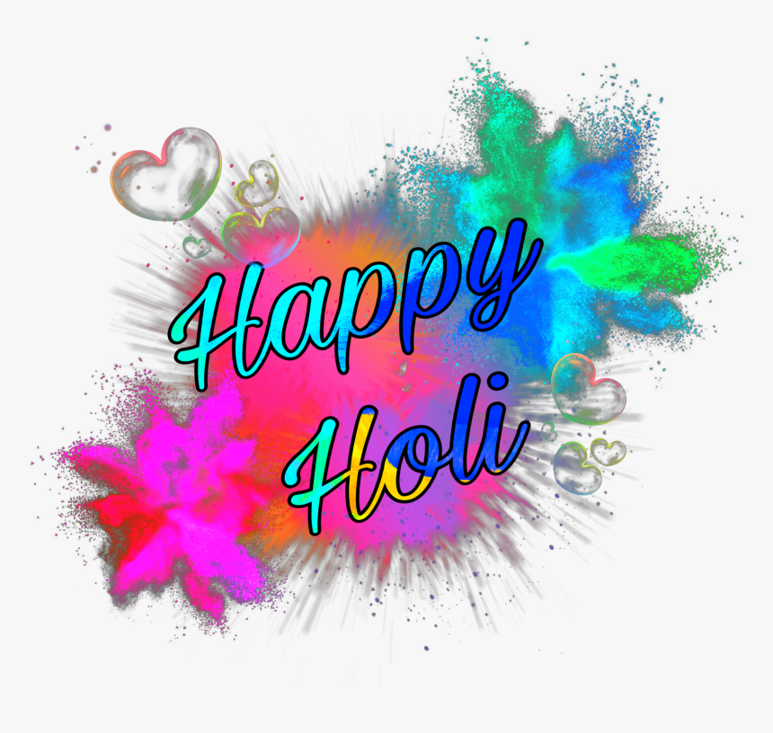 Wish Everyone @picsart A Happy Holi Festival 💛🧡❤️♥️💚💙💜 - Picsart Happy Holi Png, Transparent Png, Free Download