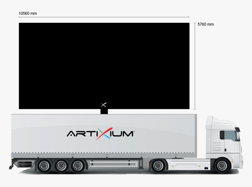 Led Screen Truck Transparent, HD Png Download, Free Download