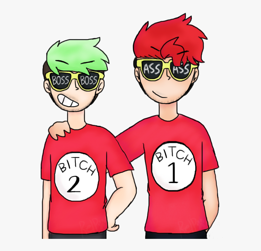 Markiplier And Jacksepticeye Png - Cartoon, Transparent Png, Free Download