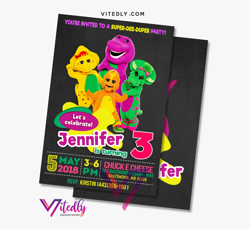 Barney Birthday Invitation - Muhsal Historical Museum Of San Luis, HD Png Download, Free Download