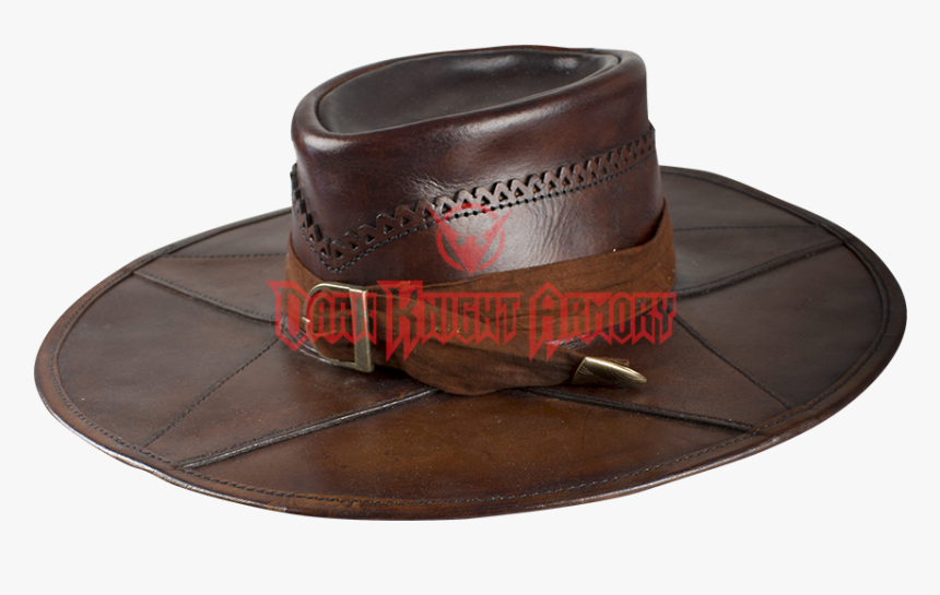 Leather Witch Hunter Hat - Wide Brim Leather Mens Hat, HD Png Download, Free Download