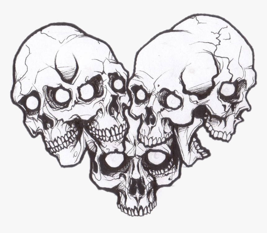 Heart Made Of Skulls - Skull Made Of Skulls, HD Png Download, Free Download