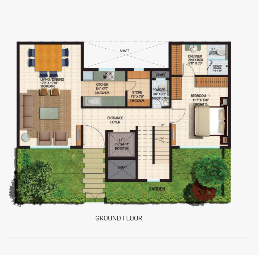 1 Bhk Floor Plan, HD Png Download, Free Download