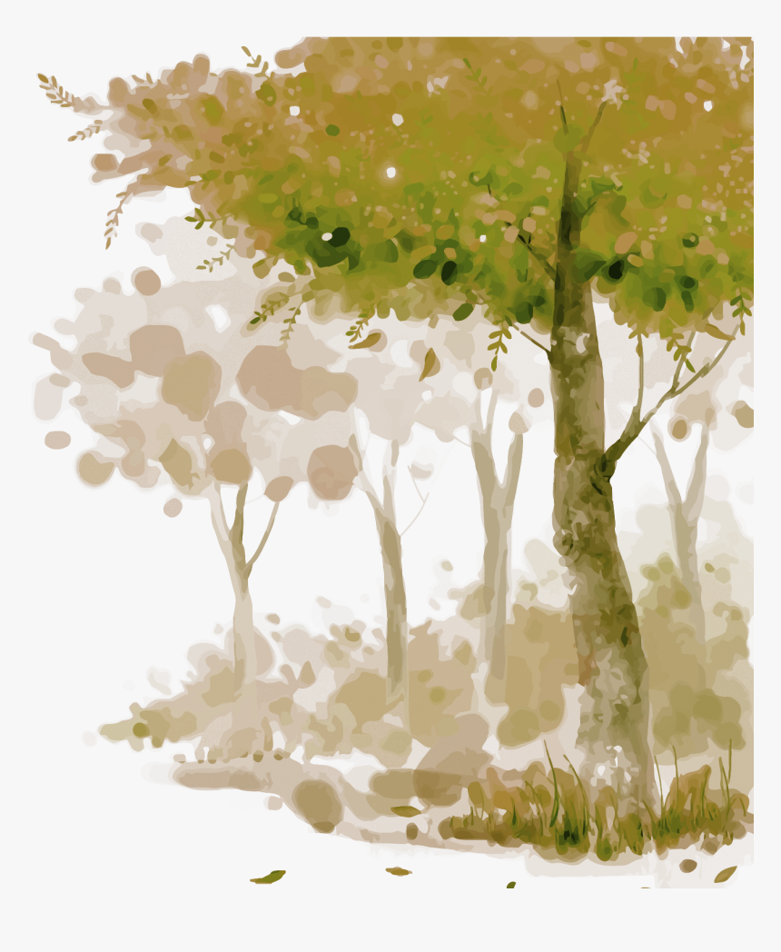 Transparent Watercolor Texture Png - Background Forest Watercolor Png, Png Download, Free Download