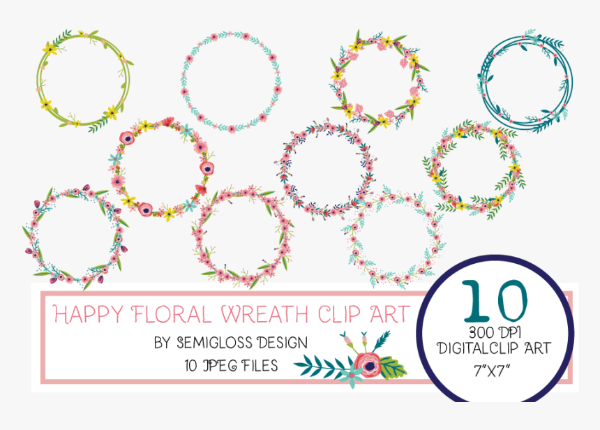 Transparent Floral Wreath Png - Circle, Png Download, Free Download