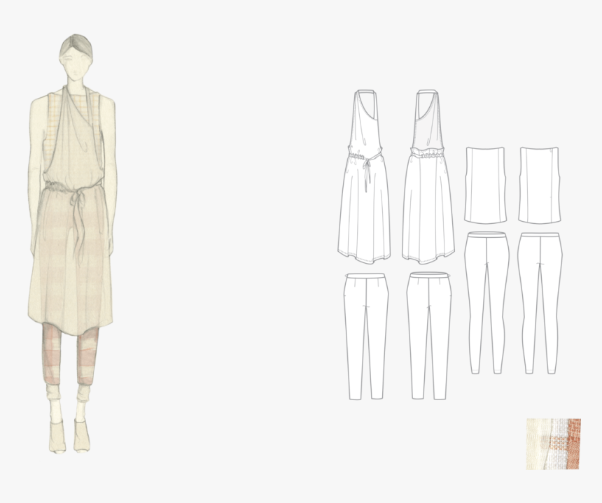 Ma Home Apron And Pants - Sketch, HD Png Download, Free Download
