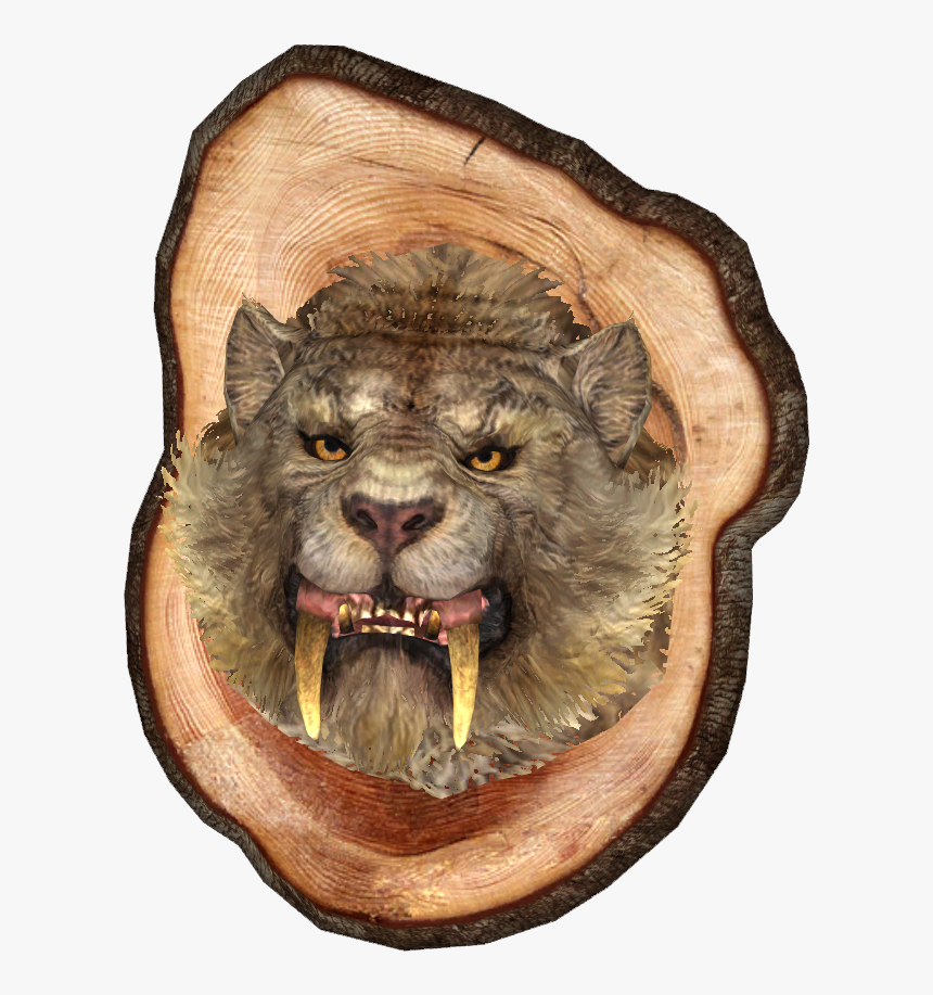 Mounted Sabre Cat Head - Cat Yawns, HD Png Download, Free Download