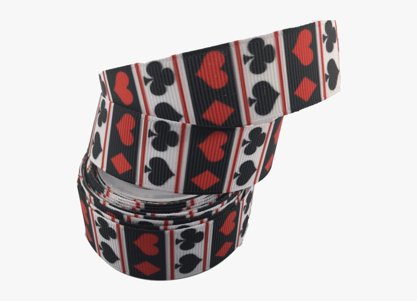 Ribbons [tag] Poker Grosgrain Ribbon 7/8″ White Ribbon - Belt, HD Png Download, Free Download