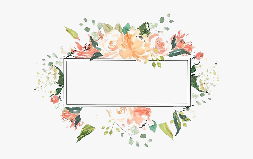 Watercolor Floral Flower Frame Png Pic - Transparent Flower Frame Png, Png Download, Free Download